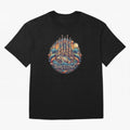 BARCELONA Oversized T-Shirt Follow Every Goal of Global Football Passion for FIFA World Cup 2026 Group Stage, Driven by Messi, Neymar and Mbappe, Argentina, France and Brazil, Vintage Soccer Flavor, Modern Football Stars, National Flags and Final