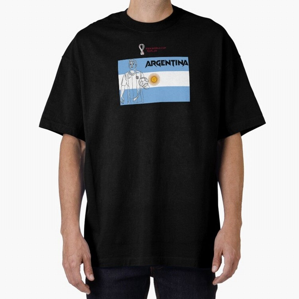 Argentina - FIFA World Cup - Qatar 2022 Oversized T-Shirt Capture Stadium Memories from the FIFA World Cup 2026 USA Canada Mexico Journey through Haaland and Mbappe Highlights, Germany Pride, Football Passion, Legendary Performances, Festival Vibes