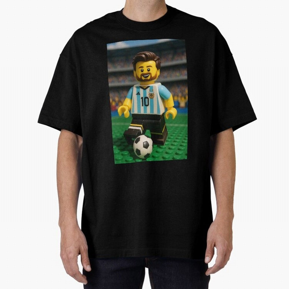 Block Leo Oversized T-Shirt Show Match Day Excitement for FIFA World Cup 2026 Inspired by Neymar, Brazil, Portugal and Argentina Energy, Worldwide Fan Energy, Dramatic Goals, Stadium Lights and Championship Celebrations; Great for Supporters Who