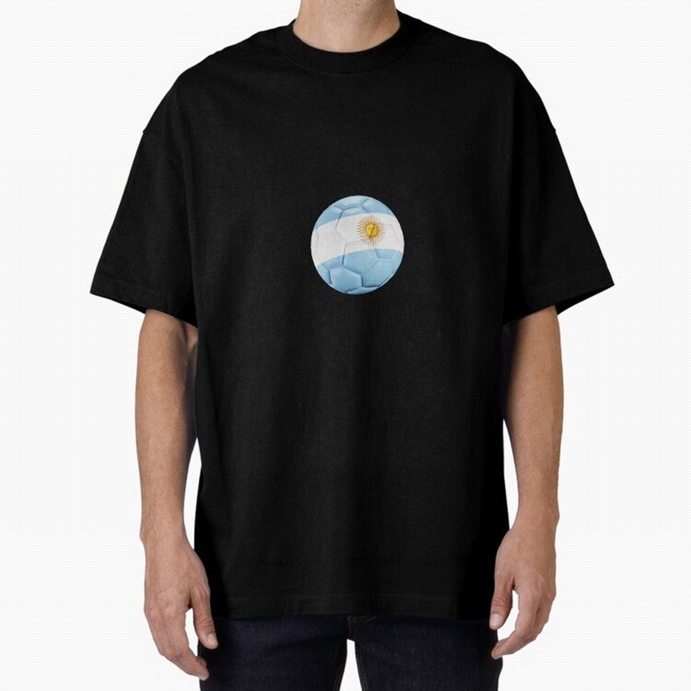 Argentina Soccer Oversized T-Shirt Join the Countdown to Global Football Passion for FIFA World Cup 2026 USA Canada Mexico, Celebrating Messi, CR7 and Mbappe, England, Supporter Pride, Iconic Celebrations, Legendary Names and Global Match Day