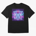 ?Argentina Football Legend Messi Cyberpunk Retro Futurist Design (Version 5) Classic T-Shirt Carry National Pride through FIFA World Cup 2026 Group Stage Connected to CR7, Argentina Energy, Retro Football Energy, Iconic Rivalries, Trophy Chase