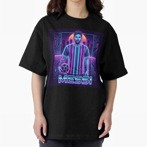 ?Argentina Football Legend Messi Cyberpunk Retro Futurist Design (Version 3) Classic T-Shirt Fuel Match Day Hype around FIFA World Cup 2026 Group Stage, Neymar, France, Worldwide Fan Energy, Dramatic Goals, Stadium Lights and Championship