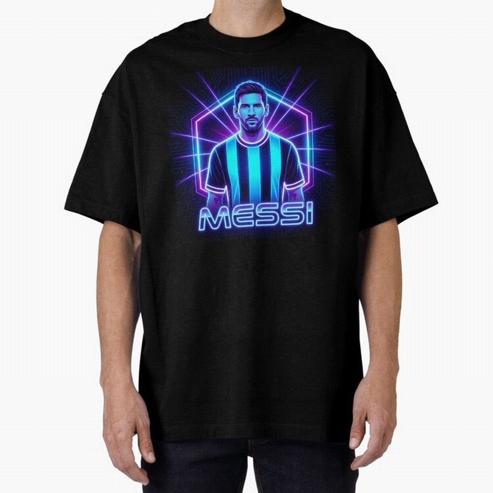 ?Argentina Football Legend Messi Cyberpunk Retro Futurist Design (Version 2) Classic T-Shirt Bring Home Match Day Hype around FIFA World Cup 2026, Mbappe, Argentina and Brazil, Stadium Chants, National Pride, Trophy Dreams and Unforgettable