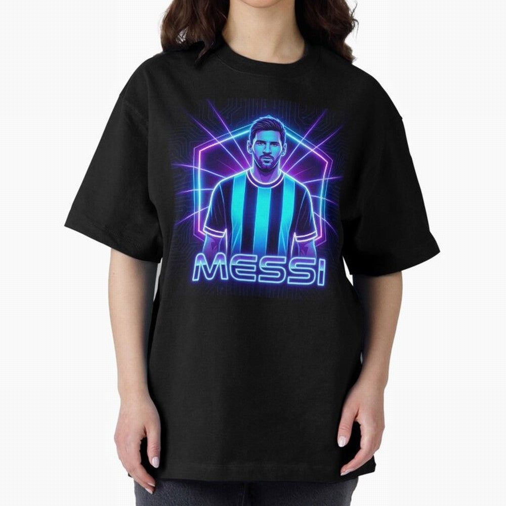?Argentina Football Legend Messi Cyberpunk Retro Futurist Design (Version 2) Classic T-Shirt Bring Home Match Day Hype around FIFA World Cup 2026, Mbappe, Argentina and Brazil, Stadium Chants, National Pride, Trophy Dreams and Unforgettable