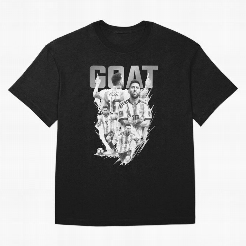 BLACK WHITE GOAT Lionel Messi watercolor illustration Classic T-Shirt Stand Proud for Global Football Passion for FIFA World Cup 2026 Group Stage, Filled with Cristiano Ronaldo, Haaland and CR7, Brazil, Portugal and Argentina, Vintage Soccer