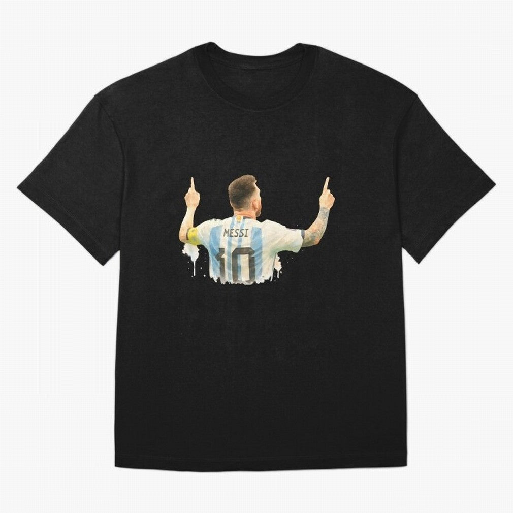celebration Lionel Messi watercolor illustration Classic T-Shirt Carry National Pride through Match Day Hype around FIFA World Cup 2026 Group Stage, Messi, Neymar and Mbappe, France and Portugal, Stadium Memories, Football Loyalty, International