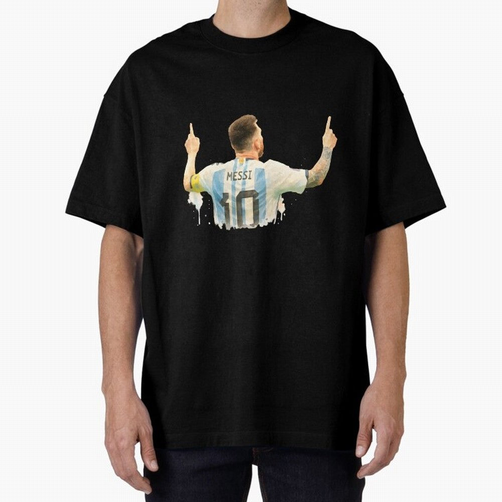 celebration Lionel Messi watercolor illustration Classic T-Shirt Carry National Pride through Match Day Hype around FIFA World Cup 2026 Group Stage, Messi, Neymar and Mbappe, France and Portugal, Stadium Memories, Football Loyalty, International