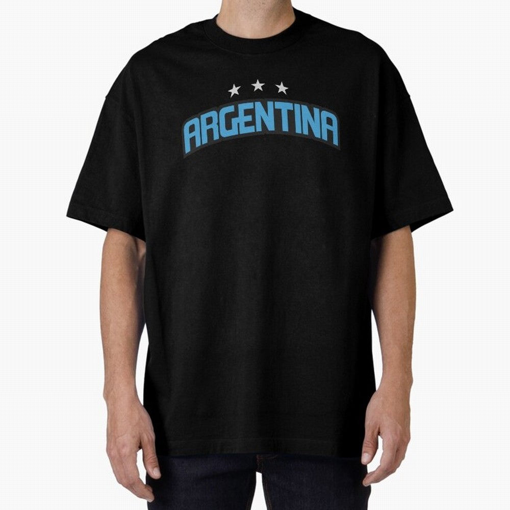 Argentina 3 Stars Classic T-Shirt Bring Stadium Energy to Global Football Passion for FIFA World Cup 2026, Connected to Messi and Cristiano Ronaldo, Brazil, Football Festival Excitement, Trophy Ambitions, Country Rivalries and Star Player Buzz;