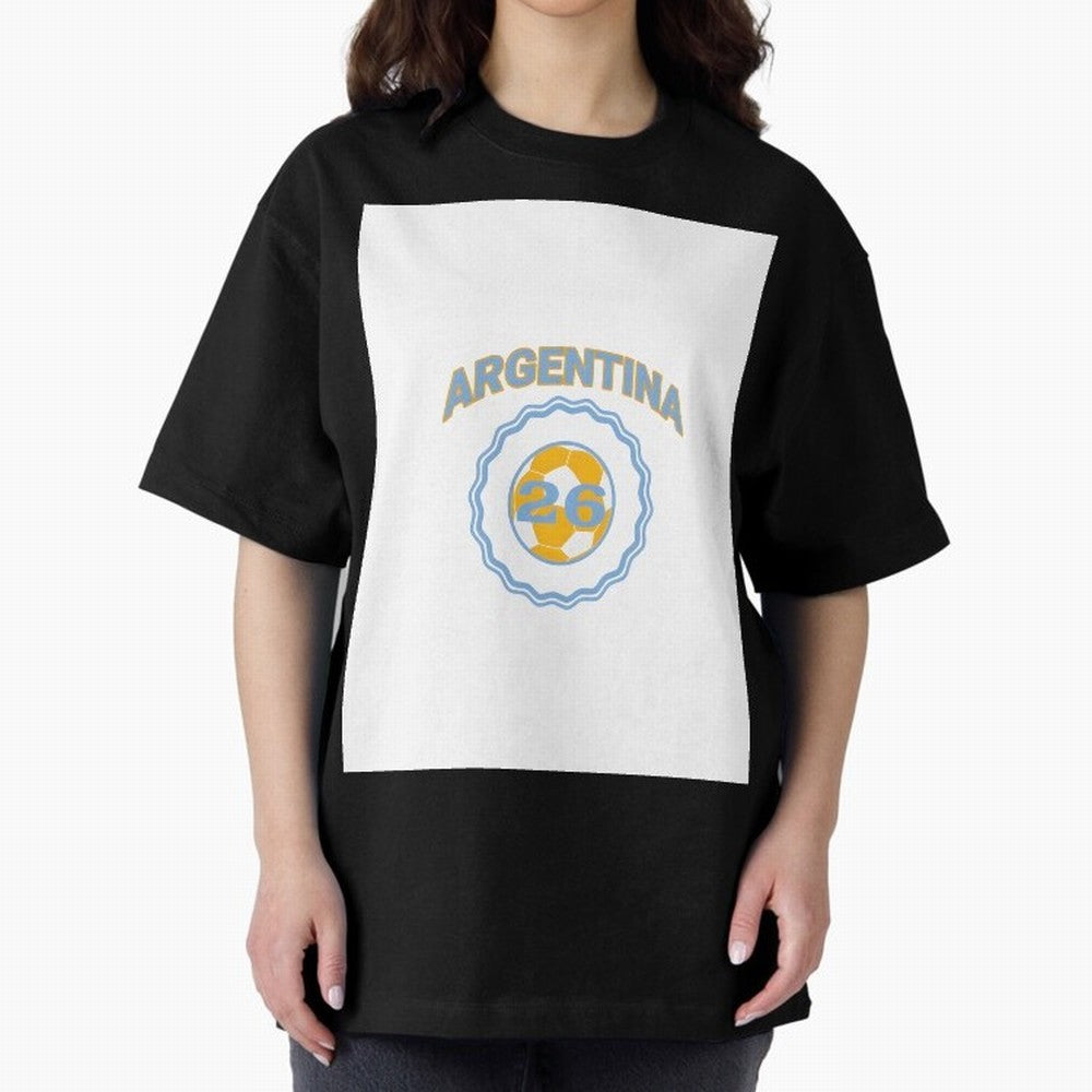 Argentina 2026 world cup soccer badge Graphic T-Shirt Follow Every Goal of Global Football Passion for FIFA World Cup 2026 Group Stage, with Cristiano Ronaldo, Haaland and CR7, England, Tournament Hype, Historic Matchups, Family Viewing Parties and