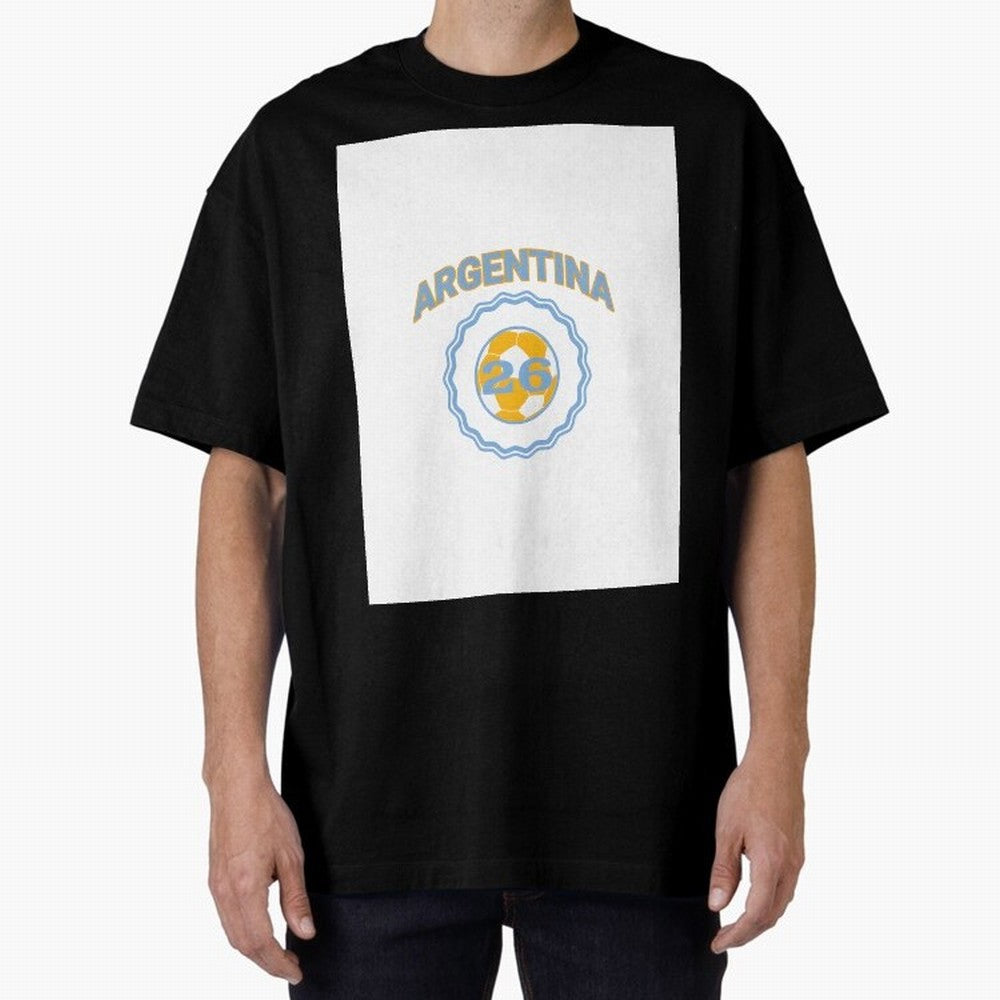 Argentina 2026 world cup soccer badge Graphic T-Shirt Follow Every Goal of Global Football Passion for FIFA World Cup 2026 Group Stage, with Cristiano Ronaldo, Haaland and CR7, England, Tournament Hype, Historic Matchups, Family Viewing Parties and