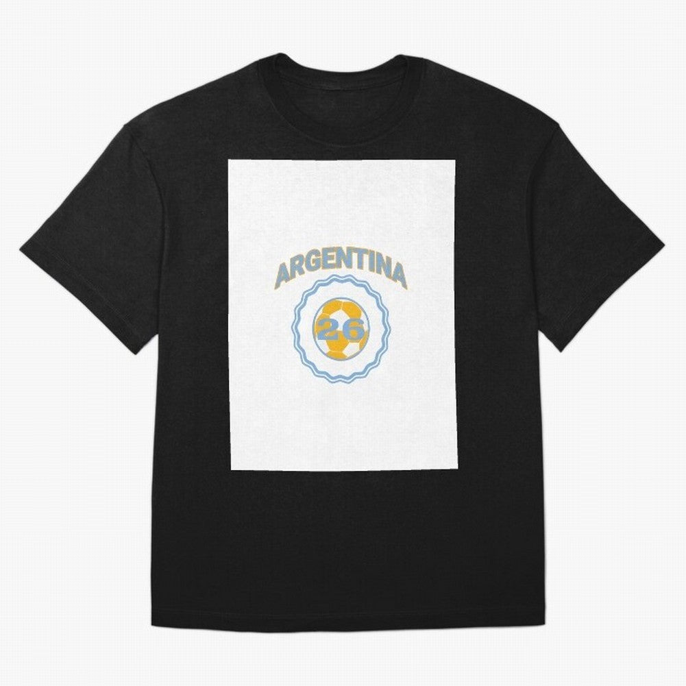 Argentina 2026 world cup soccer badge Graphic T-Shirt Follow Every Goal of Global Football Passion for FIFA World Cup 2026 Group Stage, with Cristiano Ronaldo, Haaland and CR7, England, Tournament Hype, Historic Matchups, Family Viewing Parties and