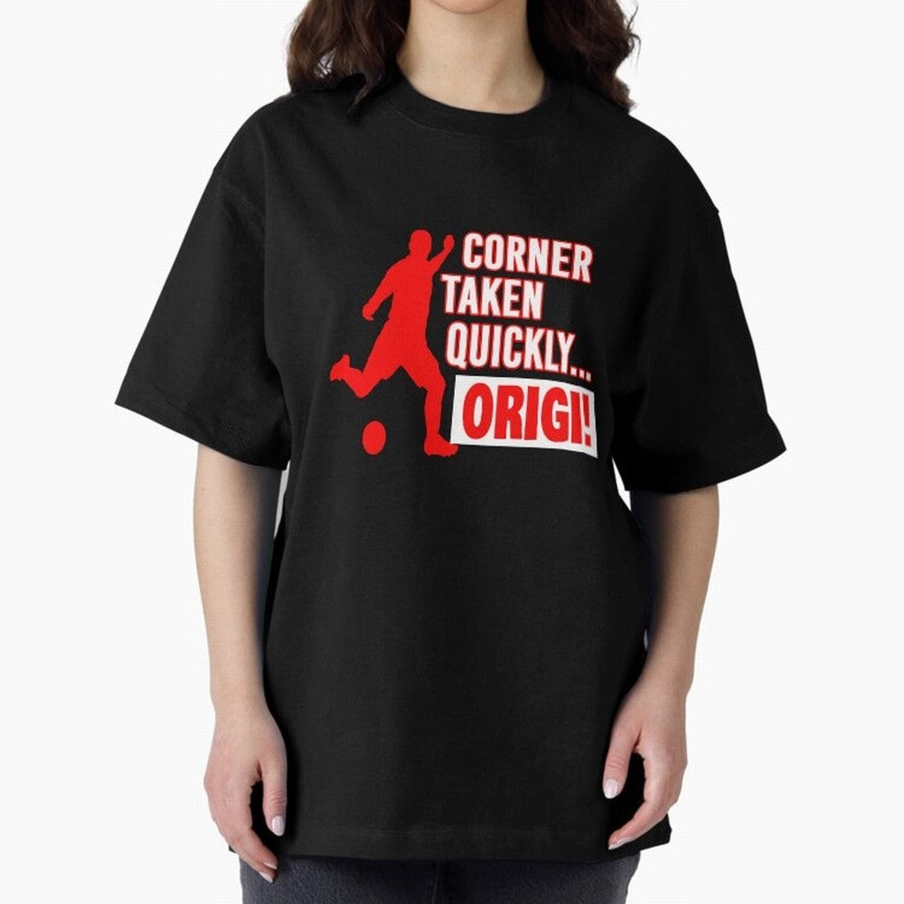 Corner Taken Quickly Origi (Red) Essential T-Shirt Show Your Love for Match Day Hype around FIFA World Cup 2026, CR7 and Messi, England, Championship Spirit, Famous Goals, Roaring Crowds and International Football Unity; Built for Supporters