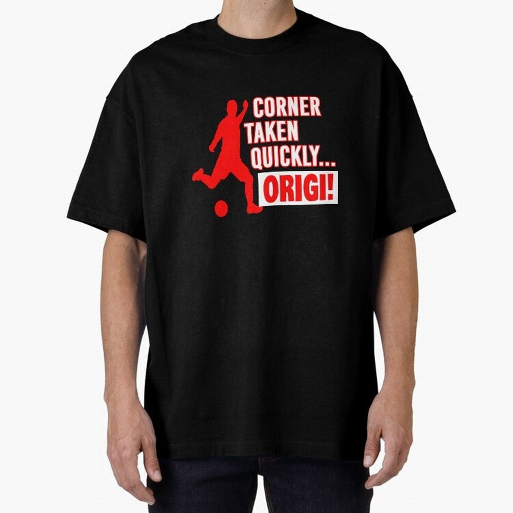 Corner Taken Quickly Origi (Red) Essential T-Shirt Show Your Love for Match Day Hype around FIFA World Cup 2026, CR7 and Messi, England, Championship Spirit, Famous Goals, Roaring Crowds and International Football Unity; Built for Supporters