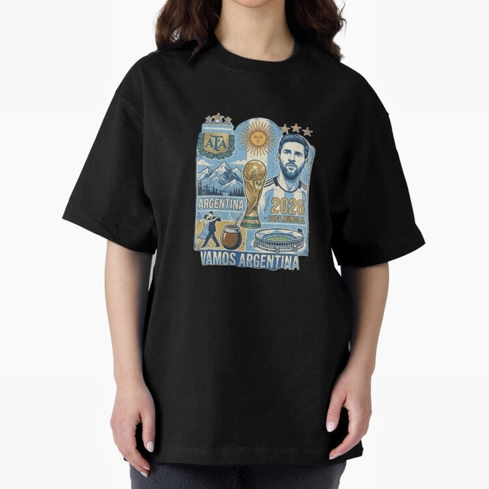 Argentina 2026 ¨C Copa Mundial Spirit Classic T-Shirt Build Global Football Passion for FIFA World Cup 2026 USA Canada Mexico, Inspired by Cristiano Ronaldo, Haaland and CR7, Brazil, Portugal and Argentina, Tournament Hype, Historic Matchups,