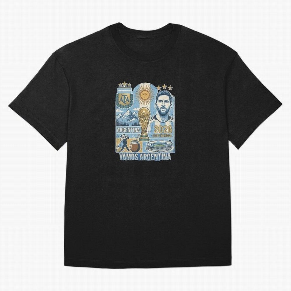 Argentina 2026 ¨C Copa Mundial Spirit Classic T-Shirt Build Global Football Passion for FIFA World Cup 2026 USA Canada Mexico, Inspired by Cristiano Ronaldo, Haaland and CR7, Brazil, Portugal and Argentina, Tournament Hype, Historic Matchups,