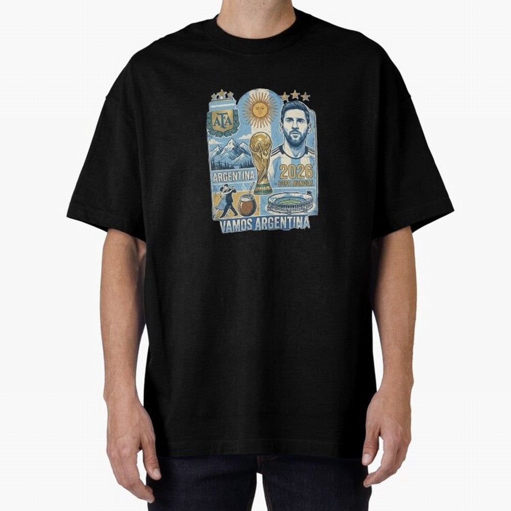 Argentina 2026 ¨C Copa Mundial Spirit Classic T-Shirt Build Global Football Passion for FIFA World Cup 2026 USA Canada Mexico, Inspired by Cristiano Ronaldo, Haaland and CR7, Brazil, Portugal and Argentina, Tournament Hype, Historic Matchups,