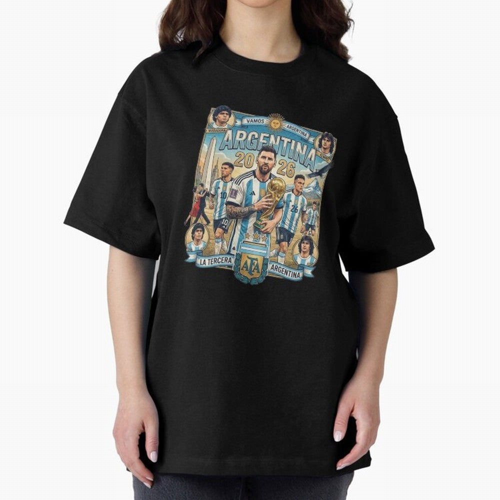 Argentina 2026 ¨C Copa Mundial Spirit Classic T-Shirt Honor the Football Icons of FIFA World Cup 2026 for Fans of Mbappe and Neymar and Brazil, Portugal and Argentina, Bringing Retro Football Energy, Iconic Rivalries, Trophy Chase Drama and Stadium