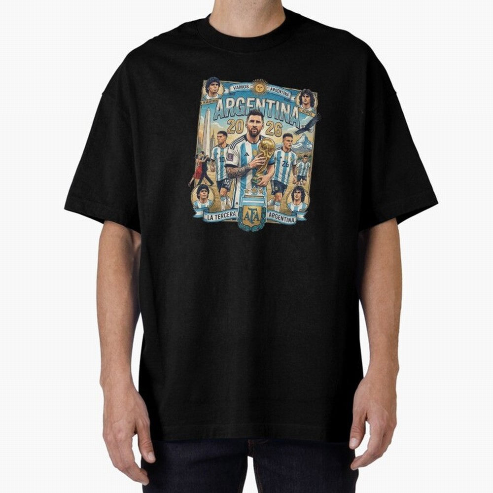Argentina 2026 ¨C Copa Mundial Spirit Classic T-Shirt Honor the Football Icons of FIFA World Cup 2026 for Fans of Mbappe and Neymar and Brazil, Portugal and Argentina, Bringing Retro Football Energy, Iconic Rivalries, Trophy Chase Drama and Stadium