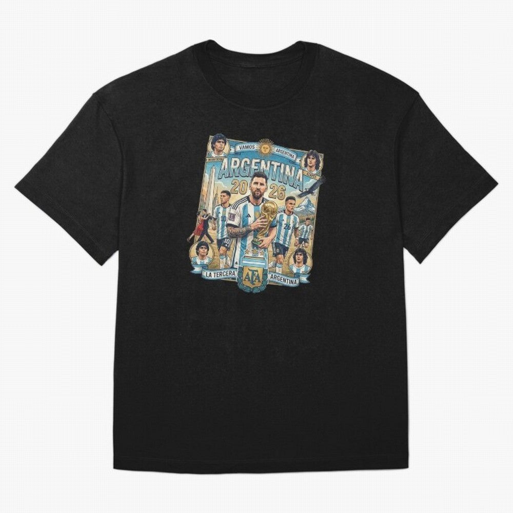 Argentina 2026 ¨C Copa Mundial Spirit Classic T-Shirt Honor the Football Icons of FIFA World Cup 2026 for Fans of Mbappe and Neymar and Brazil, Portugal and Argentina, Bringing Retro Football Energy, Iconic Rivalries, Trophy Chase Drama and Stadium
