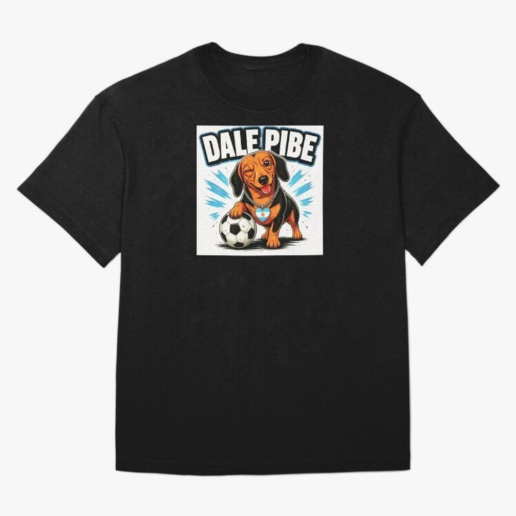 Argentine Soccer Dachshund - Dale Pibe Classic T-Shirt Honor the Beautiful Game during Global Football Passion for FIFA World Cup 2026 USA Canada Mexico, Centered on Haaland and Mbappe, Argentina and Brazil, Football Festival Excitement, Trophy