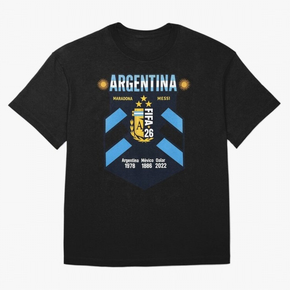 Argentina Football Champions Legacy Badge Design Active T-Shirt Bring a Vintage Feel to FIFA World Cup 2026 Group Stage Spirit, Filled with Argentina and Brazil, CR7, Championship Spirit, Famous Goals, Roaring Crowds and International Football
