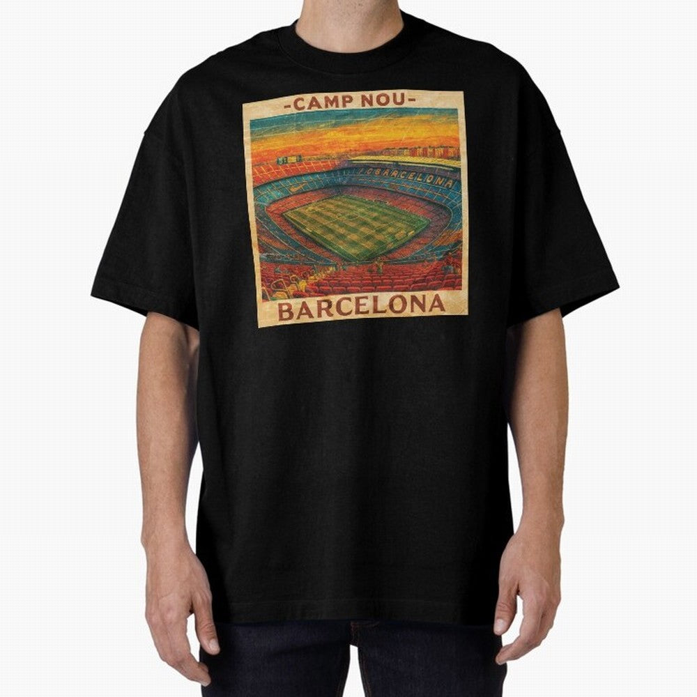 Camp Nou Barcelona FC Classic T-Shirt Cheer through Every Moment of Global Football Passion for FIFA World Cup 2026, Driven by Mbappe, Brazil, Portugal and Argentina, Goal Celebration Energy, Supporter Heritage, Football Icons and Worldwide