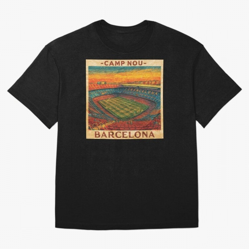 Camp Nou Barcelona FC Classic T-Shirt Cheer through Every Moment of Global Football Passion for FIFA World Cup 2026, Driven by Mbappe, Brazil, Portugal and Argentina, Goal Celebration Energy, Supporter Heritage, Football Icons and Worldwide