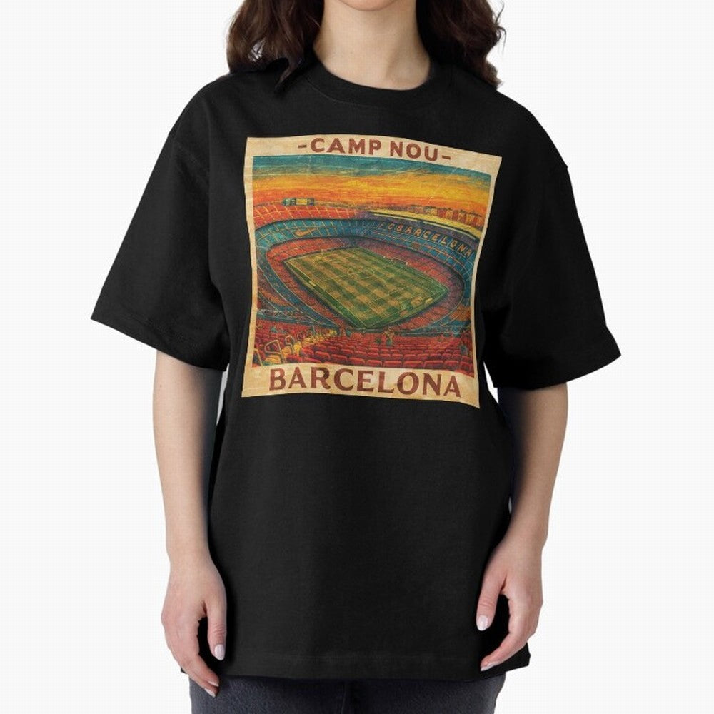 Camp Nou Barcelona FC Classic T-Shirt Cheer through Every Moment of Global Football Passion for FIFA World Cup 2026, Driven by Mbappe, Brazil, Portugal and Argentina, Goal Celebration Energy, Supporter Heritage, Football Icons and Worldwide
