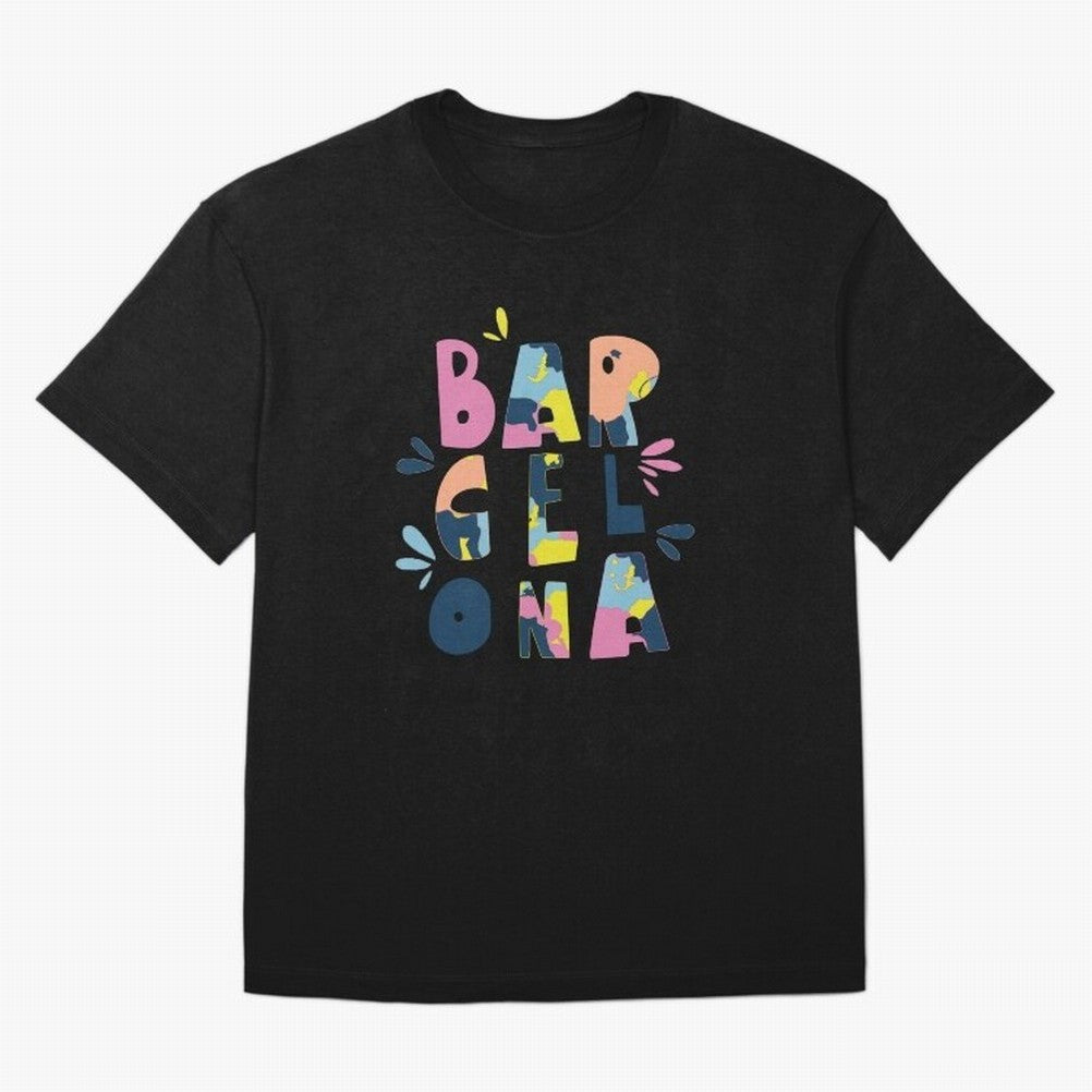 Barcelona Letters Classic T-Shirt Honor Football Greatness during Global Football Passion for FIFA World Cup 2026 Group Stage, Celebrating Neymar, Portugal, Champion Mindset, Group Stage Buzz, Knockout Tension and Passionate Fan Culture; Ideal for