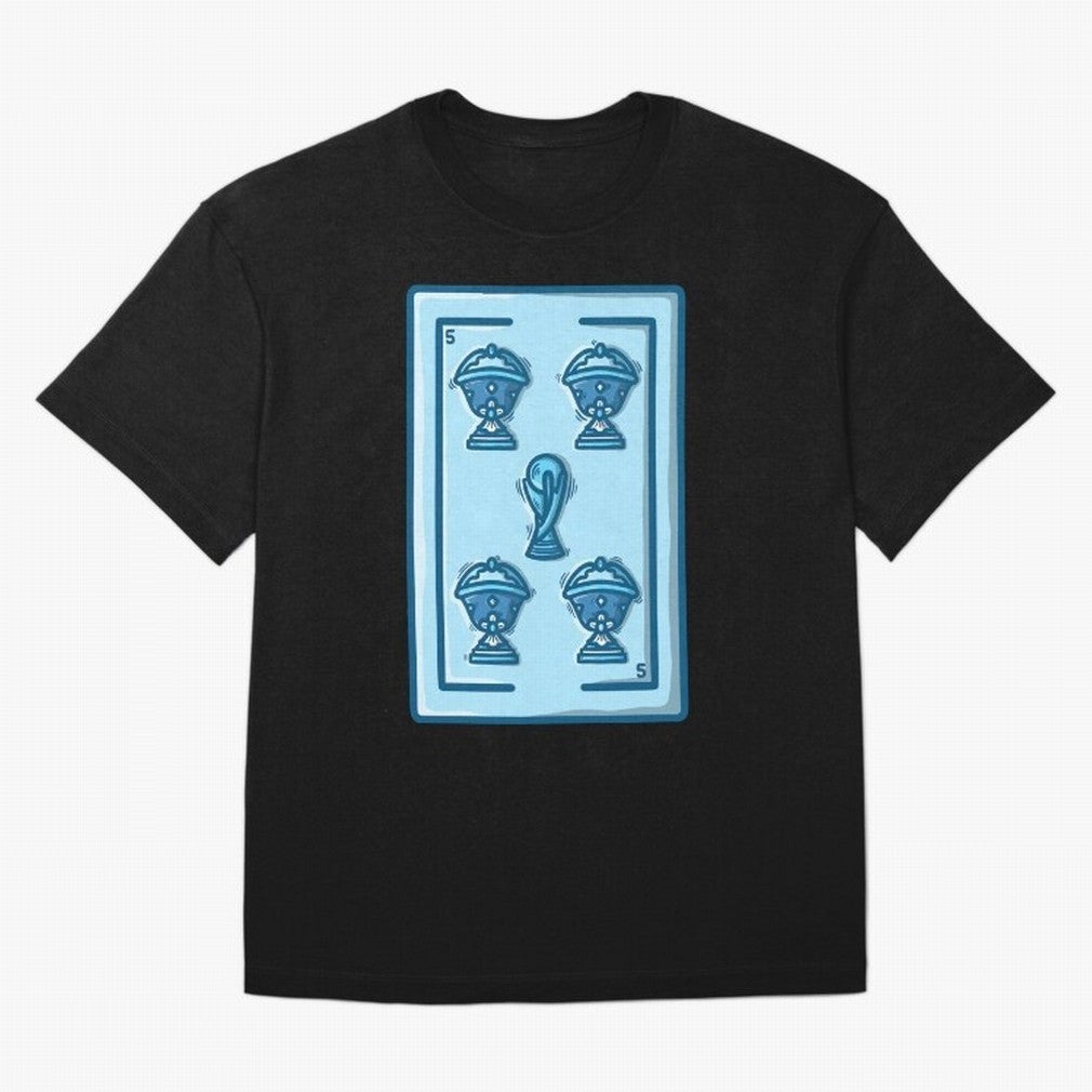 5 de copas - Argentina Classic T-Shirt Share the FIFA World Cup 2026 Group Stage Journey through Mbappe and Neymar Highlights, France and Portugal Pride, Sports Nostalgia, International Competition, Famous Players and Unforgettable Victories; Ideal