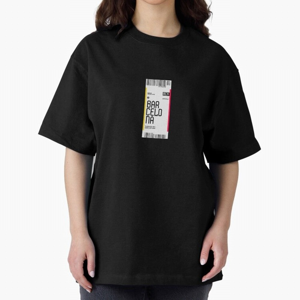 Barcelona Boarding Pass Sparin Travel Ticket Classic T-Shirt Celebrate Rivalries and Pride in Match Day Hype around FIFA World Cup 2026, Neymar, Haaland and Cristiano Ronaldo, Portugal, Spain and Germany, Vintage Soccer Flavor, Modern Football