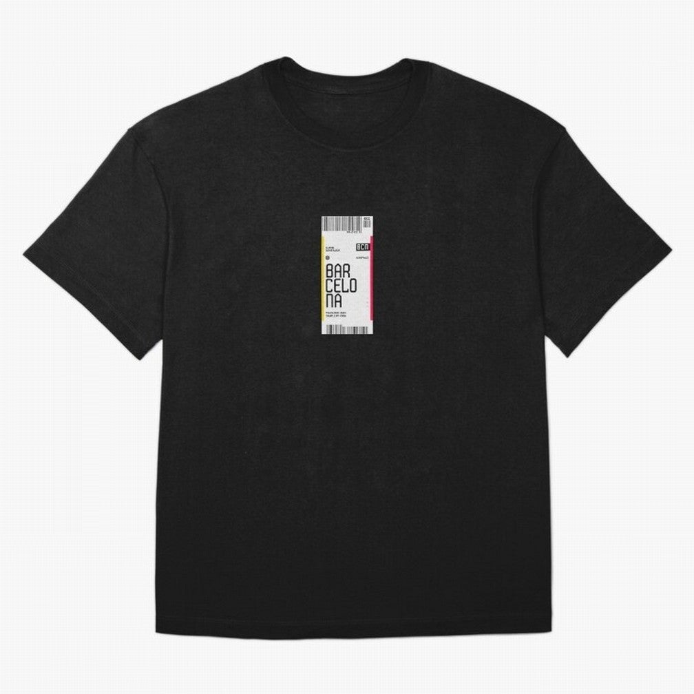 Barcelona Boarding Pass Sparin Travel Ticket Classic T-Shirt Celebrate Rivalries and Pride in Match Day Hype around FIFA World Cup 2026, Neymar, Haaland and Cristiano Ronaldo, Portugal, Spain and Germany, Vintage Soccer Flavor, Modern Football