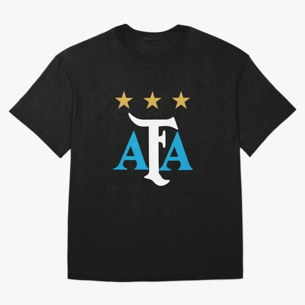 AFA logo - Argentina (light blue, white & gold) Oversized T-Shirt Represent Match Day Hype around FIFA World Cup 2026 USA Canada Mexico, Haaland and Mbappe, Netherlands, Classic Soccer Heritage, Championship Pressure, Fan Loyalty and International
