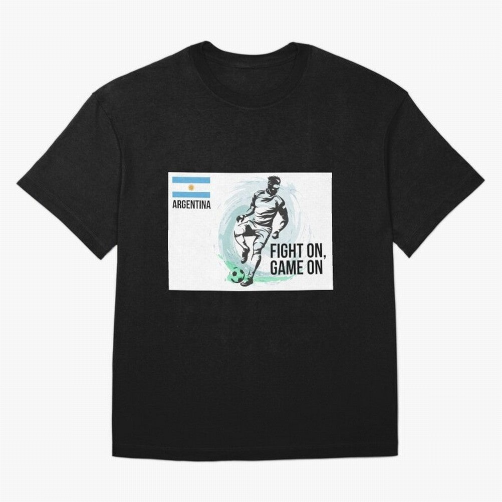 Argentinian Football Player Playing Football - Football Classic T-Shirt Celebrate the Stars of FIFA World Cup 2026 Group Stage Highlighting Messi, Neymar and Mbappe, Brazil, Portugal and Argentina Energy, Sports Nostalgia, International