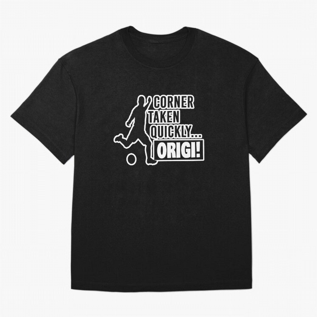 Corner Taken Quickly Origi (Black) Essential T-Shirt Feel the Roar of Match Day Hype around FIFA World Cup 2026, Messi, Neymar and Mbappe, England, France and Netherlands, Fan Favorite Moments, National Team Passion, Big Match Drama and Soccer