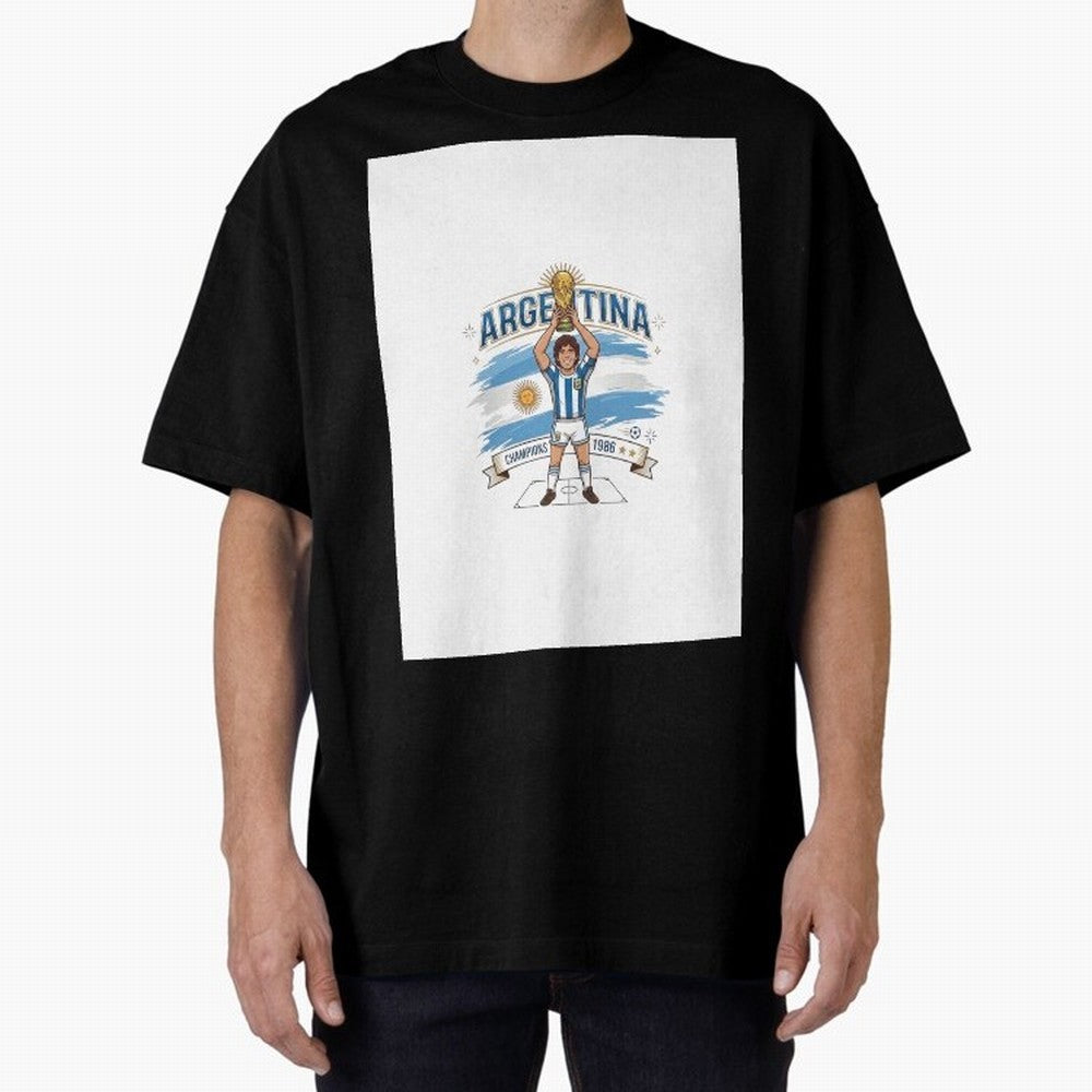 Argentina Retro Champion - Classic 10 Legend Sun of May Graphic T-Shirt Celebrate Rivalries and Pride in FIFA World Cup 2026 Group Stage Spirit, Centered on England, Messi and Cristiano Ronaldo, Global Supporter Spirit, Legendary Goals, National