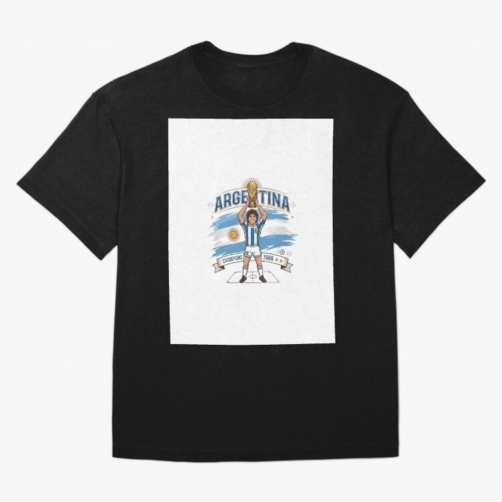 Argentina Retro Champion - Classic 10 Legend Sun of May Graphic T-Shirt Celebrate Rivalries and Pride in FIFA World Cup 2026 Group Stage Spirit, Centered on England, Messi and Cristiano Ronaldo, Global Supporter Spirit, Legendary Goals, National