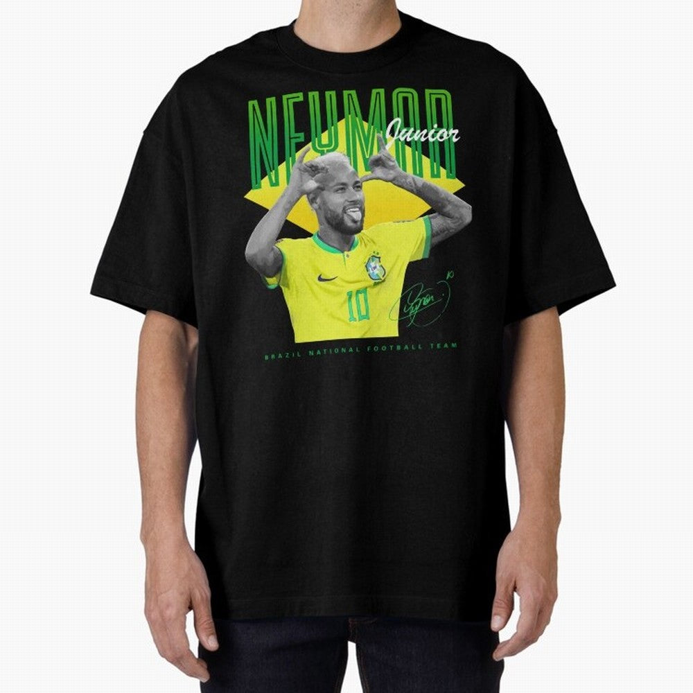 Neymar Jr. Oversized T-Shirt Represent Football Lovers during Global Football Passion for FIFA World Cup 2026, Filled with Mbappe and Neymar, Portugal, Spain and Germany, Champion Mindset, Group Stage Buzz, Knockout Tension and Passionate Fan