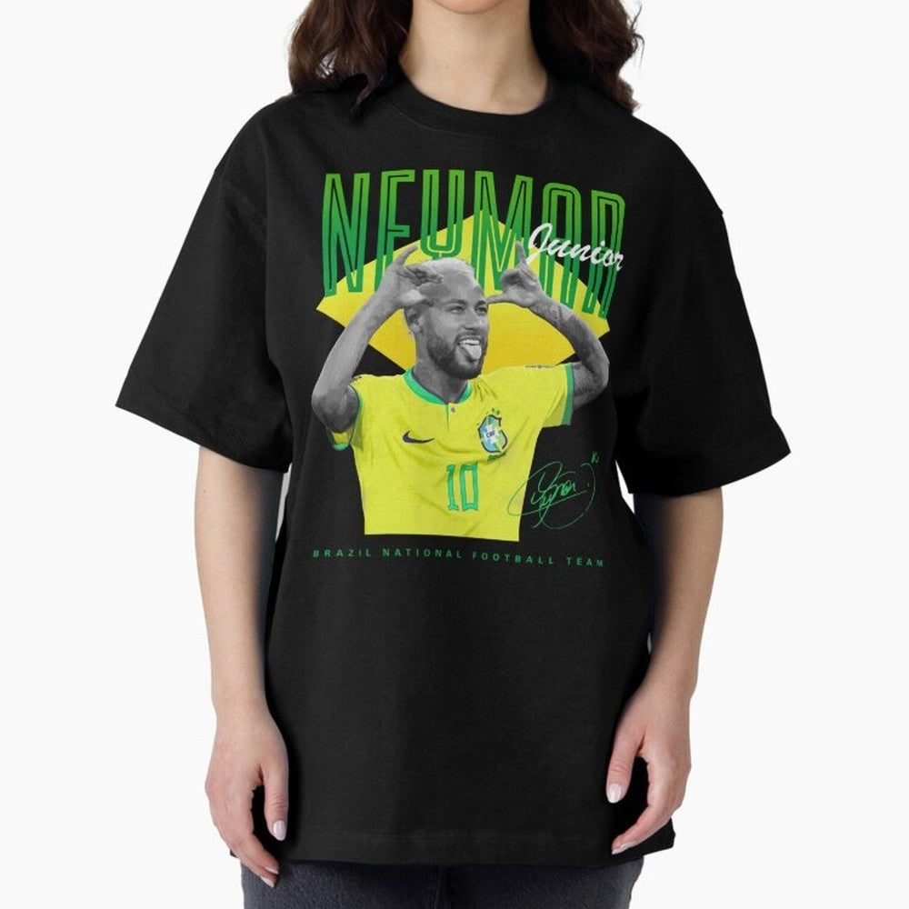 Neymar Jr. Oversized T-Shirt Represent Football Lovers during Global Football Passion for FIFA World Cup 2026, Filled with Mbappe and Neymar, Portugal, Spain and Germany, Champion Mindset, Group Stage Buzz, Knockout Tension and Passionate Fan