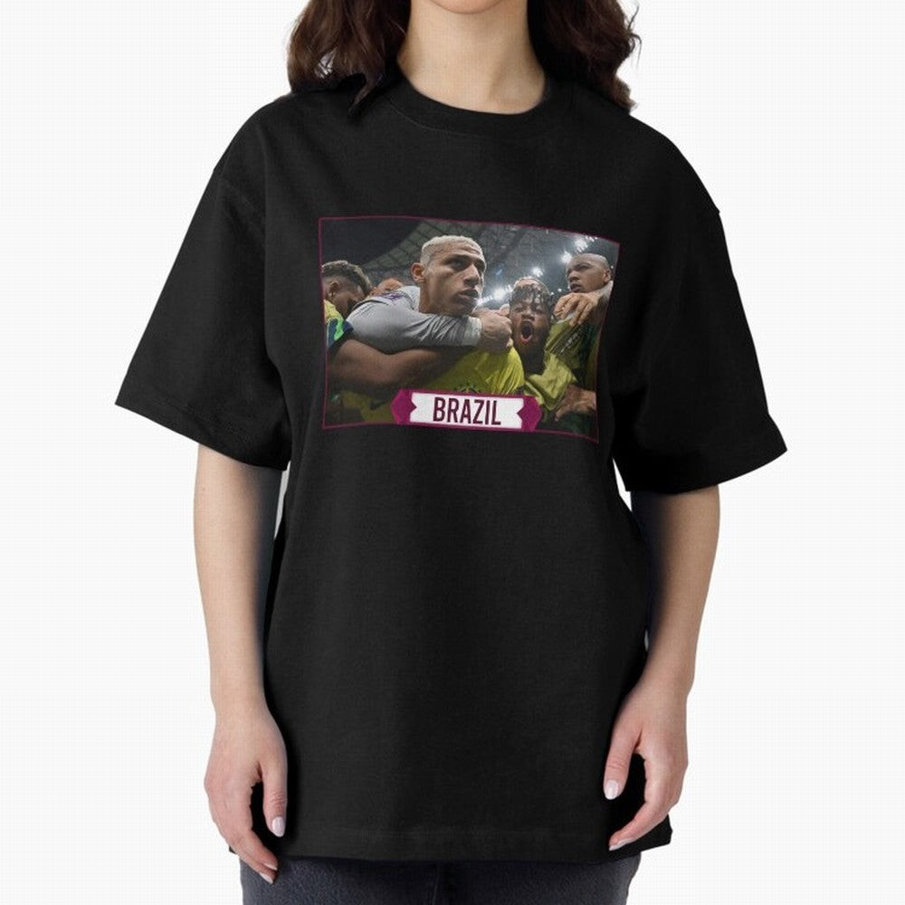 Brazil World Cup Oversized T-Shirt Make the Season About FIFA World Cup 2026 USA Canada Mexico Centered on Cristiano Ronaldo, Haaland and CR7, Argentina Energy, Championship Spirit, Famous Goals, Roaring Crowds and International Football Unity;