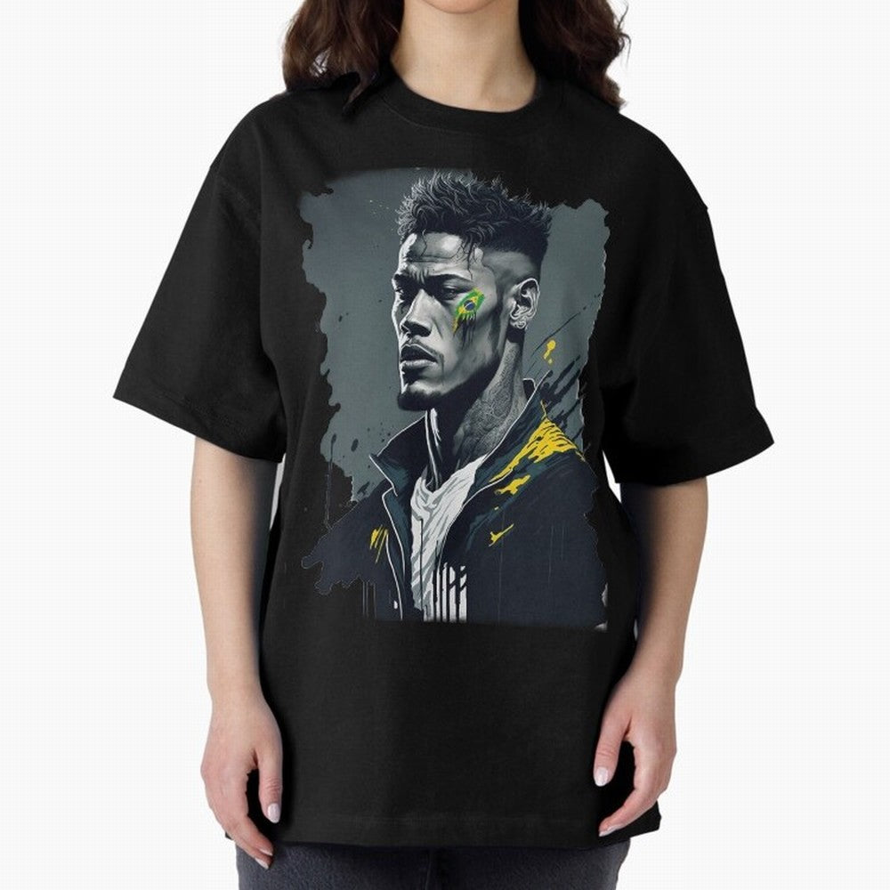 Neymar Jr. splash art Oversized T-Shirt Remember Iconic Moments from FIFA World Cup 2026 Group Stage Spirit, Celebrating Argentina, Neymar, Tournament Hype, Historic Matchups, Family Viewing Parties and Global Sports Pride; Perfect for Fans,