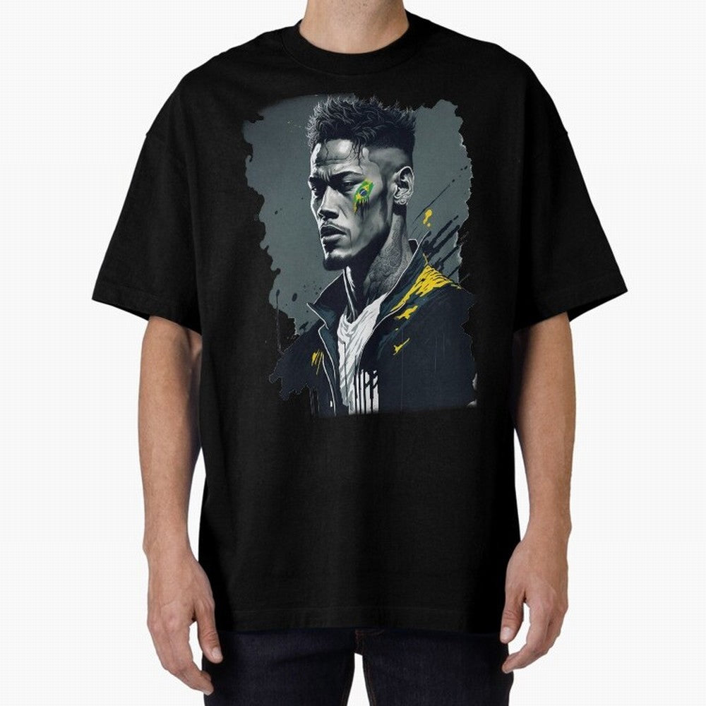 Neymar Jr. splash art Oversized T-Shirt Remember Iconic Moments from FIFA World Cup 2026 Group Stage Spirit, Celebrating Argentina, Neymar, Tournament Hype, Historic Matchups, Family Viewing Parties and Global Sports Pride; Perfect for Fans,
