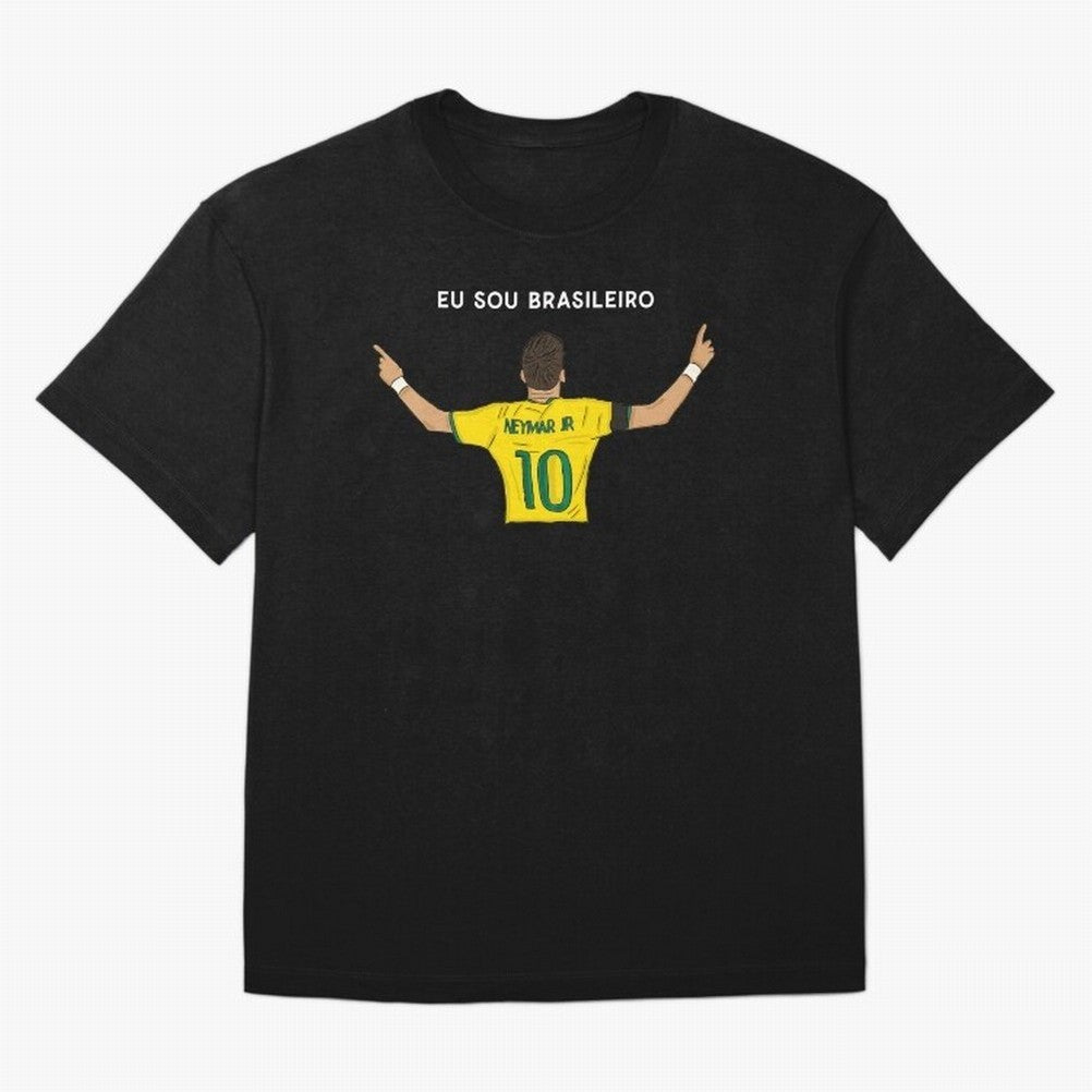 Neymar Jr Brazil Oversized T-Shirt Keep Football History Alive during FIFA World Cup 2026 with Haaland and Mbappe, France Energy, Vintage Soccer Flavor, Modern Football Stars, National Flags and Final Night Emotion; Great for Supporters Who Love