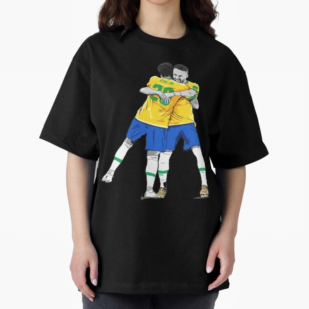 BRAZIL Neymar Jr and Vini Jr World Cup Celebration Classic T-Shirt Represent FIFA World Cup 2026 for Fans of Cristiano Ronaldo and Germany, Bringing Soccer Culture, Superstar Moments, National Team Dreams and Competitive Fire; Great for Watch