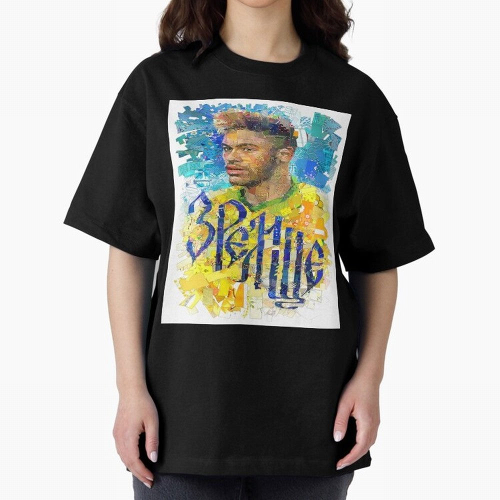 Neymar Illustration Art Framed Art Print Classic T-Shirt Bring a Vintage Feel to the FIFA World Cup 2026 Journey through Cristiano Ronaldo, Haaland and CR7 Highlights, Brazil, Portugal and Argentina Pride, Soccer Culture, Superstar Moments,