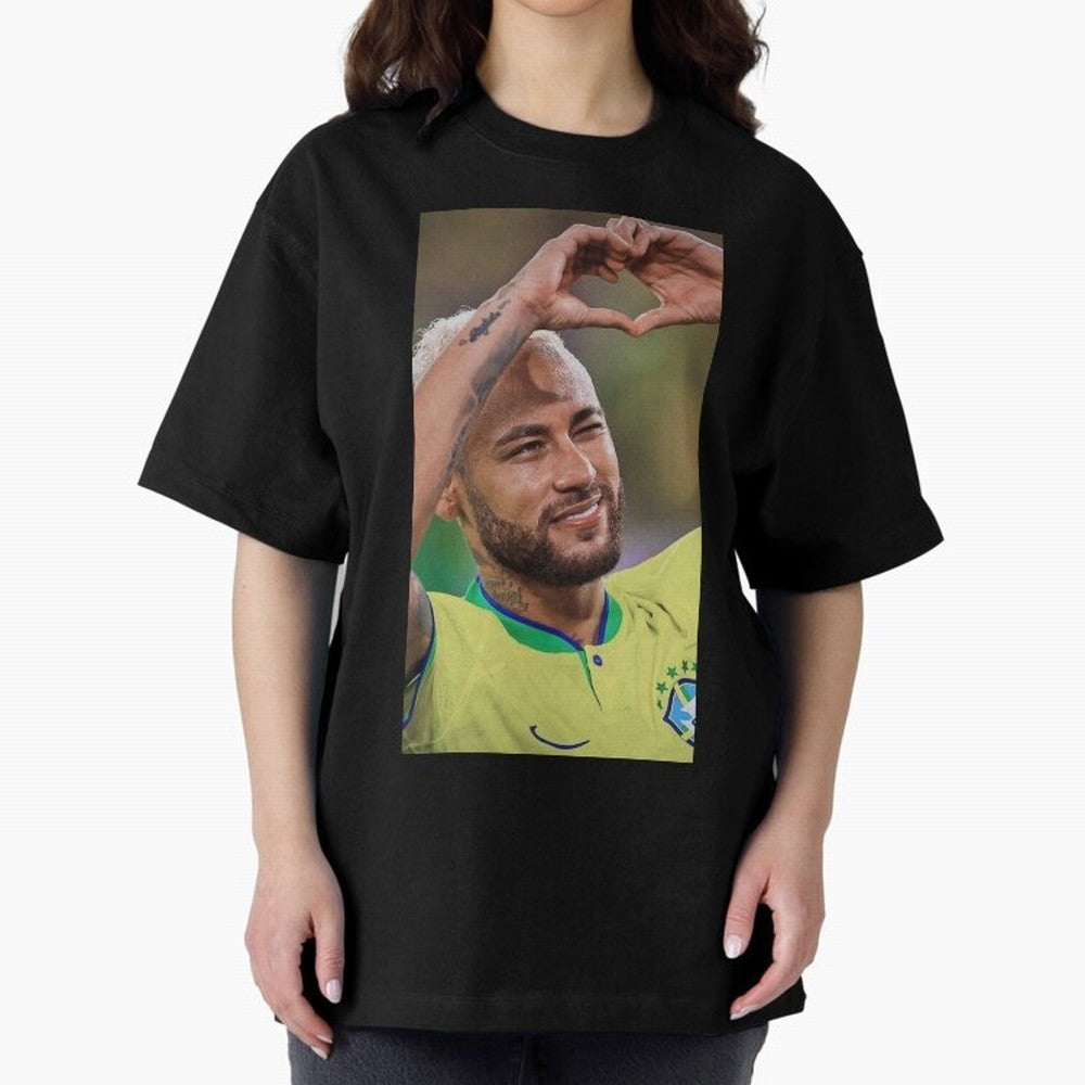 Neymar Jr Oversized T-Shirt Represent the Passion of Match Day Hype around FIFA World Cup 2026 USA Canada Mexico, Cristiano Ronaldo, Haaland and CR7, England, Global Supporter Spirit, Legendary Goals, National Colors and Tournament Celebration;