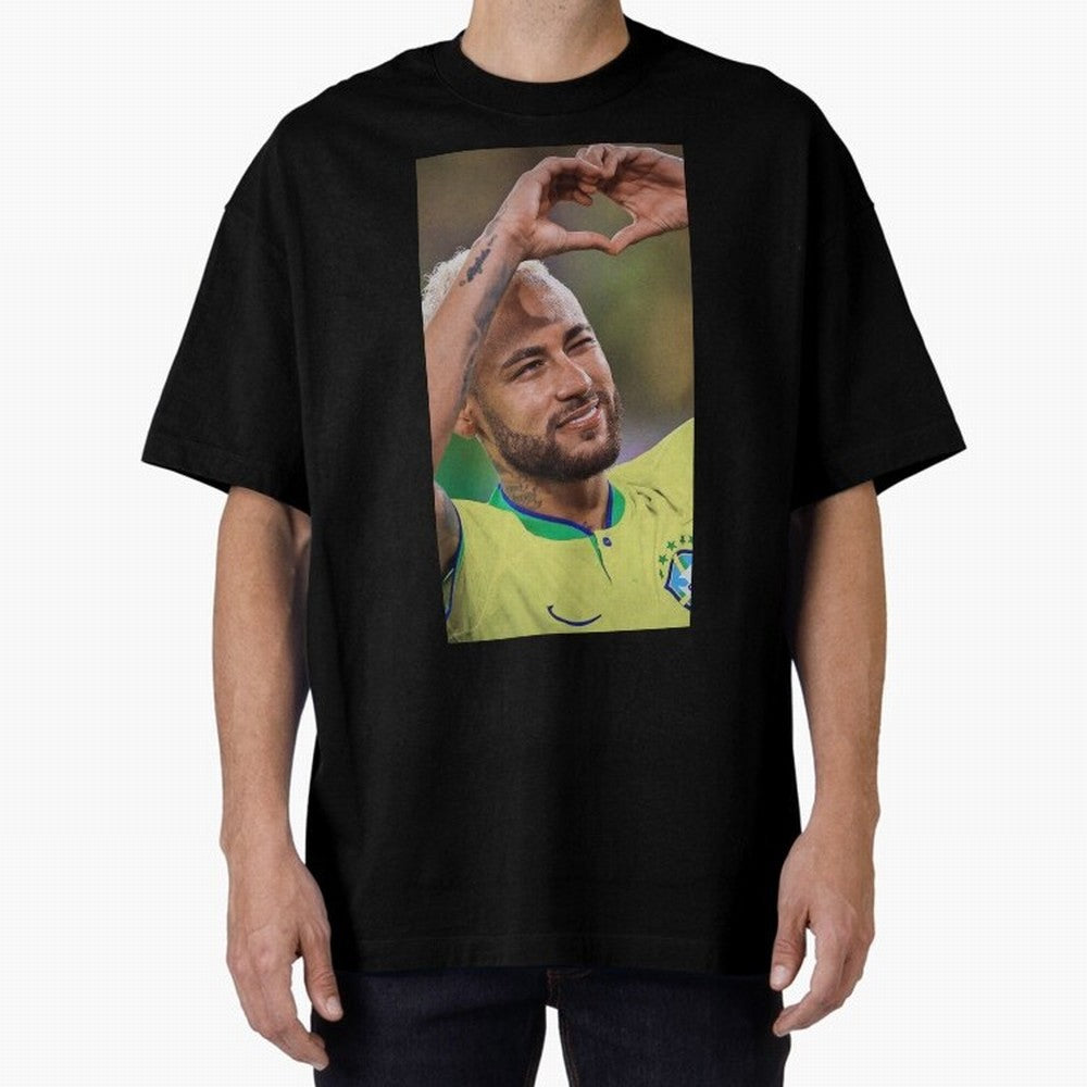 Neymar Jr Oversized T-Shirt Represent the Passion of Match Day Hype around FIFA World Cup 2026 USA Canada Mexico, Cristiano Ronaldo, Haaland and CR7, England, Global Supporter Spirit, Legendary Goals, National Colors and Tournament Celebration;