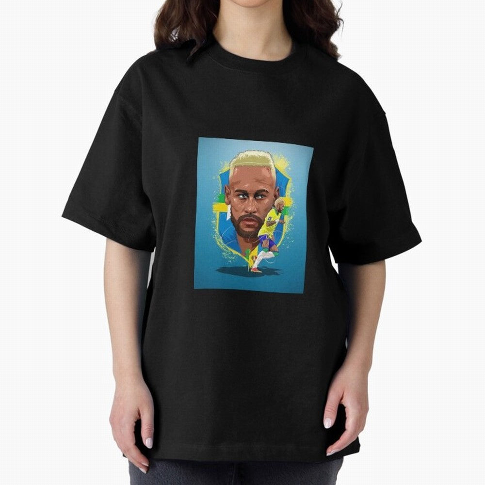 neymar jr al nassr Oversized T-Shirt Elevate Global Football Passion for FIFA World Cup 2026, Featuring Cristiano Ronaldo, Haaland and CR7, Brazil, Portugal and Argentina, Supporter Pride, Iconic Celebrations, Legendary Names and Global Match Day