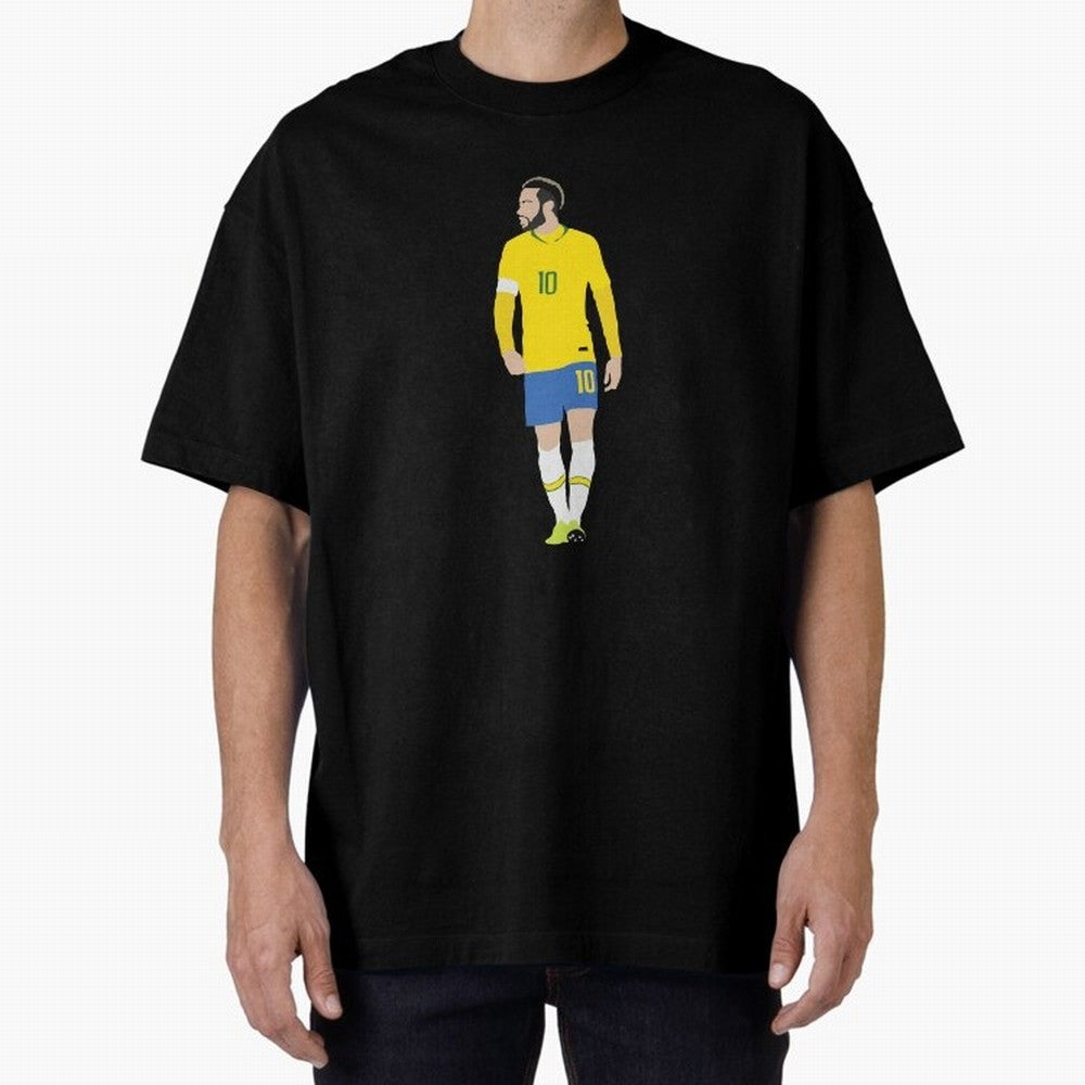 neymar brazil Oversized T-Shirt Capture Global Football Passion for FIFA World Cup 2026, with Mbappe and Neymar, England and Germany, Supporter Pride, Iconic Celebrations, Legendary Names and Global Match Day Energy; Perfect for People Who Love