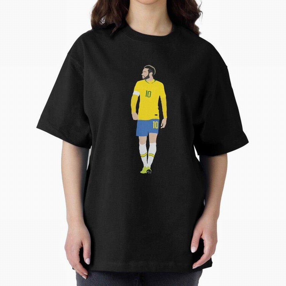 neymar brazil Oversized T-Shirt Capture Global Football Passion for FIFA World Cup 2026, with Mbappe and Neymar, England and Germany, Supporter Pride, Iconic Celebrations, Legendary Names and Global Match Day Energy; Perfect for People Who Love